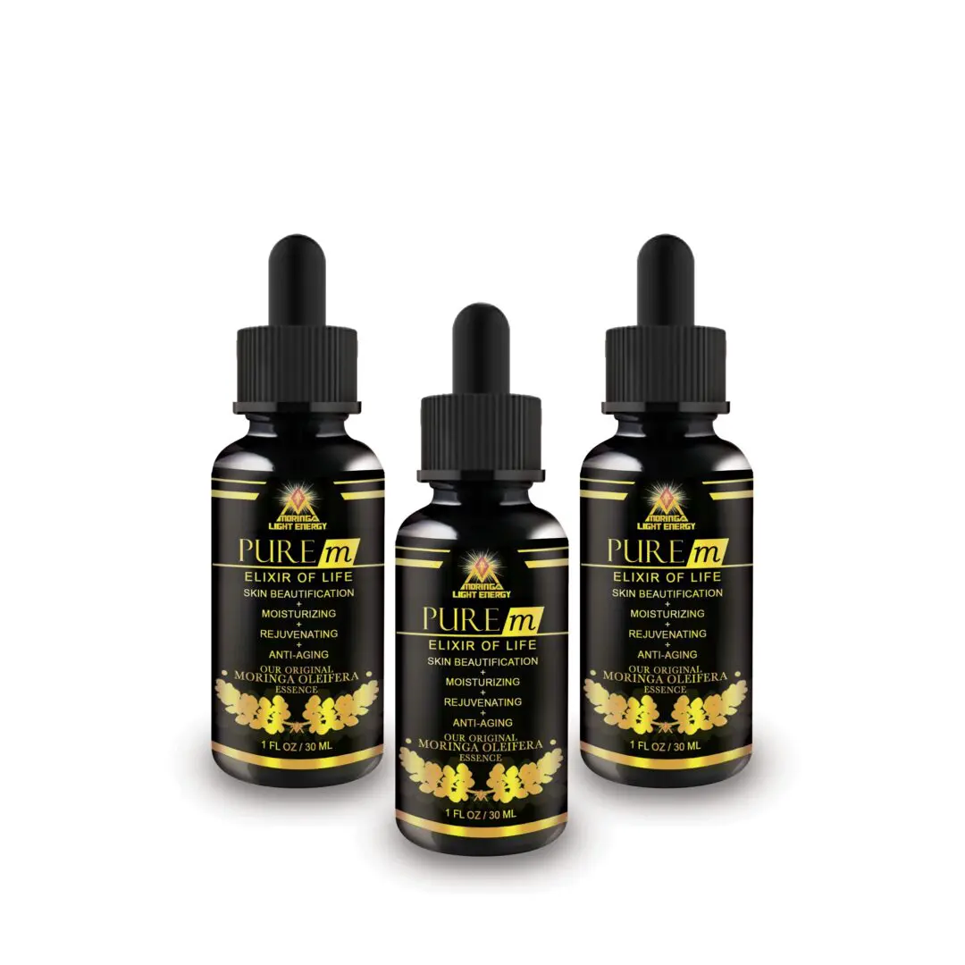 Three bottles of cbd oil are shown in a row.